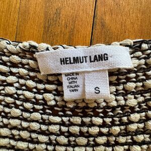 Helmut Lang Textured Open-Knit Hi-Lo Hem Sleeveless Tank Top S Boho Y2K Designer
